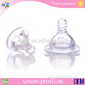 2015 Best Quality!! Food grade silicone clear baby bottle nipple